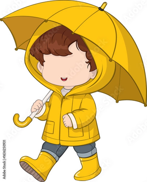 Fototapeta boy with umbrella