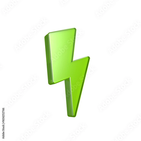 Fototapeta 3D render energy icon on transparent background