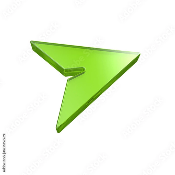 Fototapeta 3D render send and share icon on transparent background