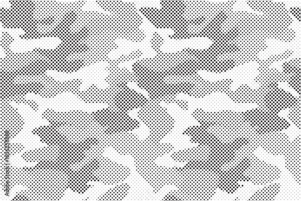 Fototapeta Abstract halftone background. Military camouflage effect dot seamless pattern texture. Dotted background as design element.