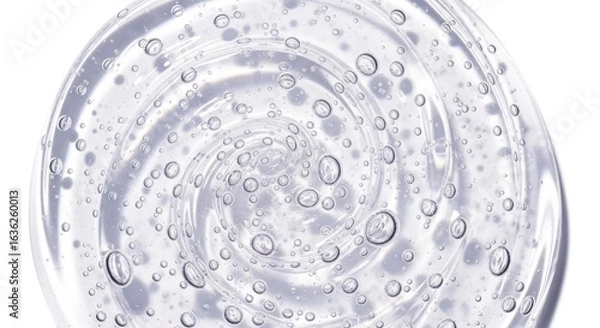 Obraz Clear gel with swirling texture and bubbles