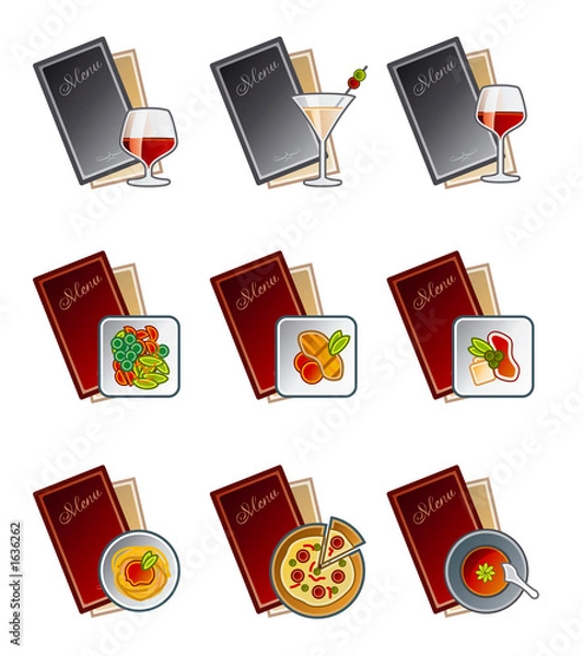 Obraz design elements 47c. menu icons set