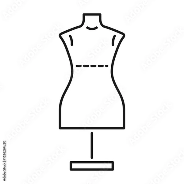 Obraz dummy mannequin line vector icon