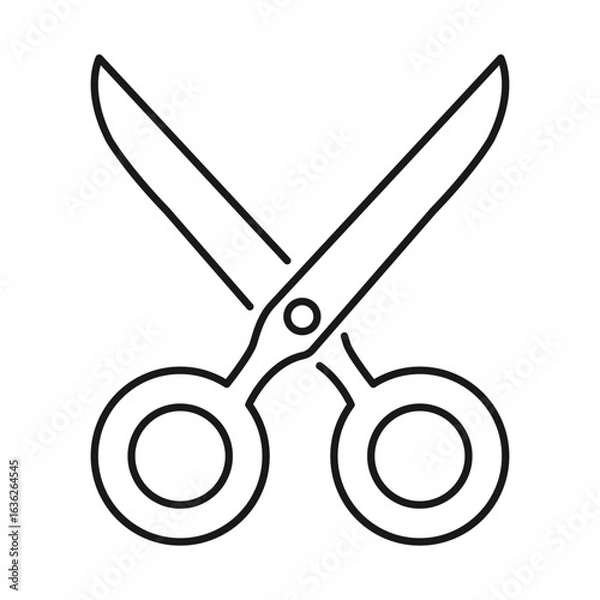 Obraz scissors line vector icon illustration