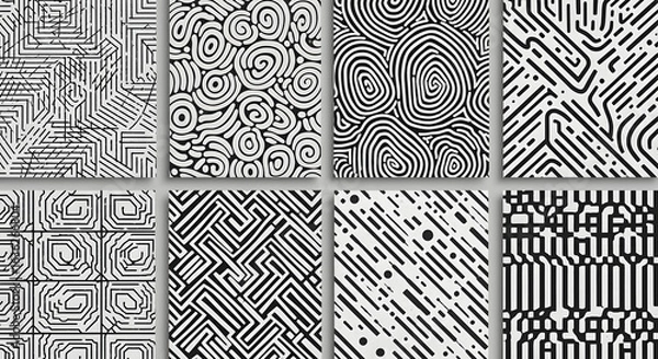 Obraz seamless monochrome pattern