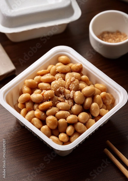 Fototapeta 日本の伝統的な健康食「納豆」