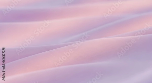 Fototapeta Soft pastel waves of fabric in lavender, pink, and white create a dreamy, calming abstract background.
