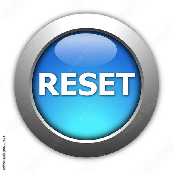 Obraz przycisk reset