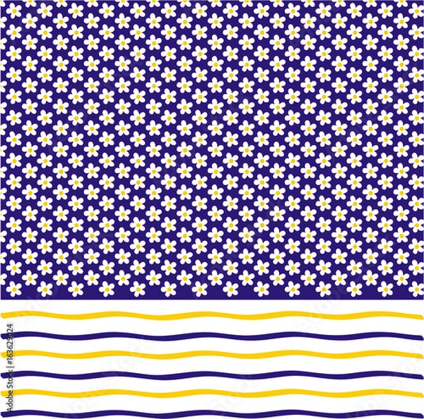 Obraz Seamless flower pattern, vector background