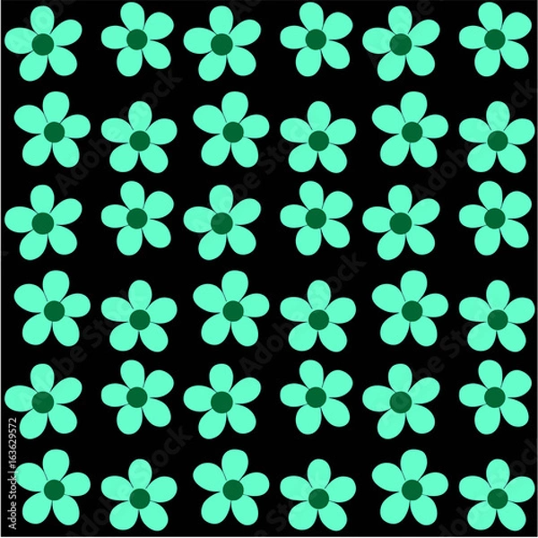 Fototapeta Seamless flower pattern, vector background