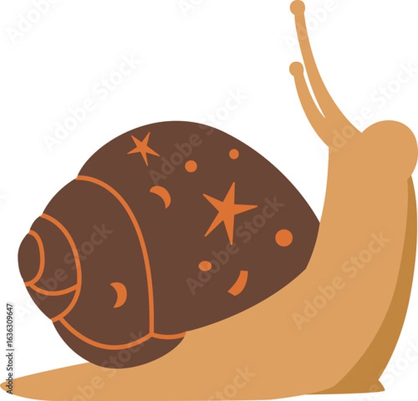 Fototapeta snail on a white background
