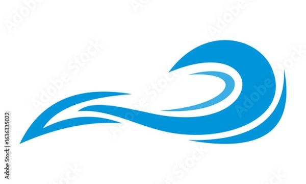 Obraz abstract blue wave design logo