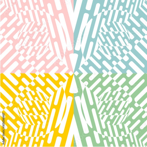 Obraz Seamless modern abstract pattern concept background vector set illusions pattern wallpaper