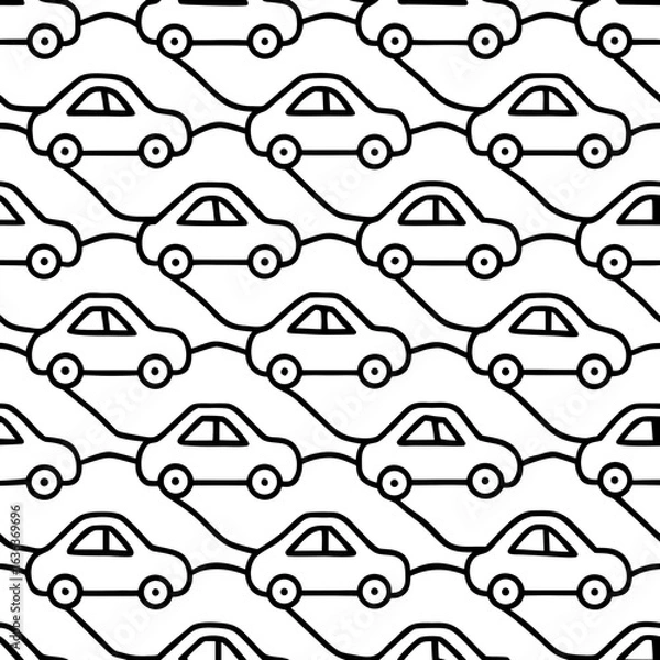 Obraz seamless pattern with cars