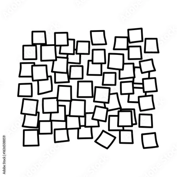 Fototapeta sticky notes on white background  Remote work icon