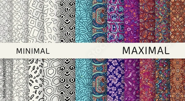 Fototapeta Elegant Minimal and Maximal Abstract Pattern Designs for Any Project
