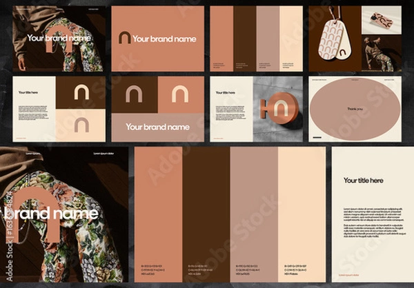 Fototapeta Modern Brand Guidelines Presentation Template