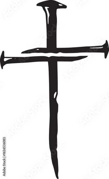 Obraz Cross Made of Nails