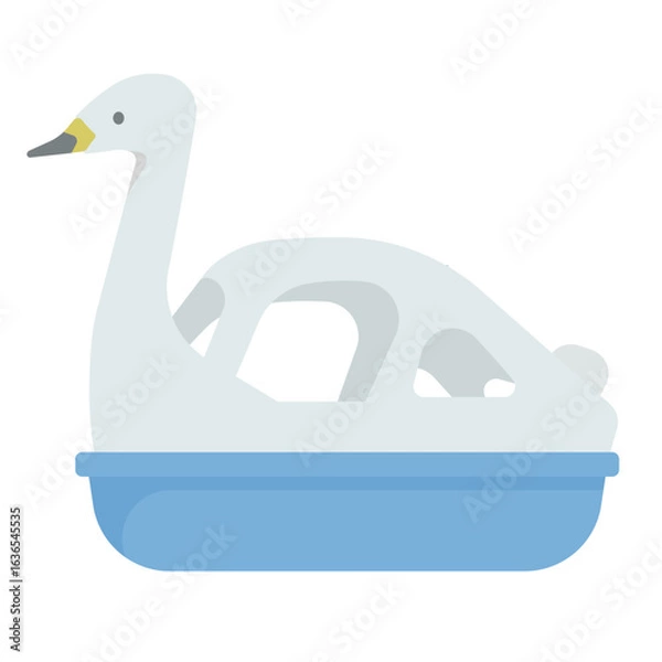 Obraz スワンボートのイラスト