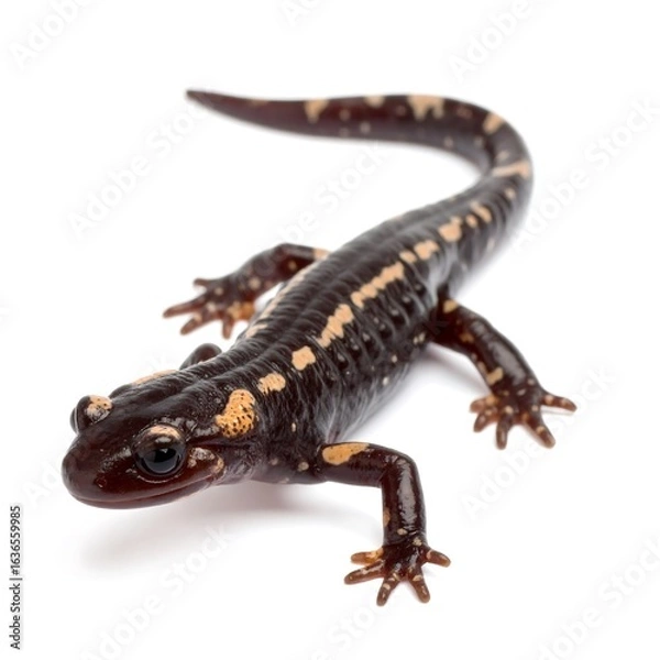 Obraz Salamander, dark body, light markings