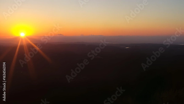 Obraz sunset in the city