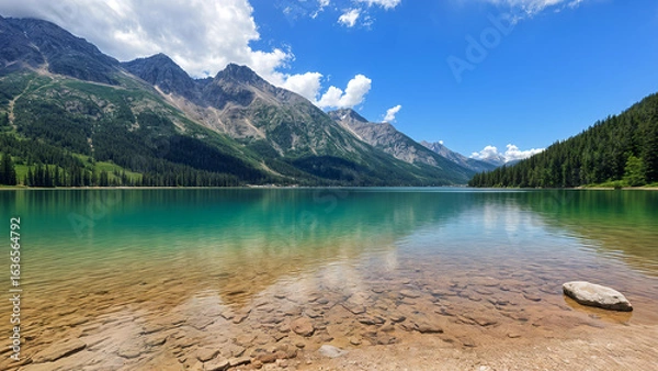 Obraz lake in the mountains