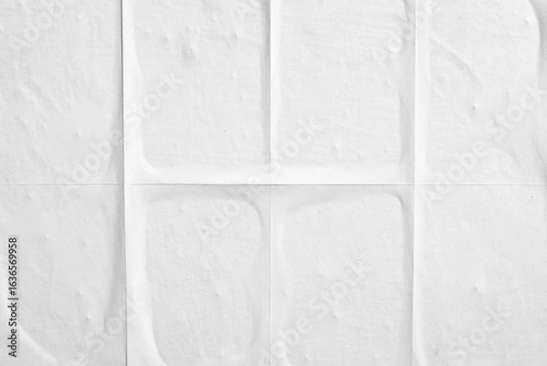 Fototapeta Close-up texture of white paper with folds.