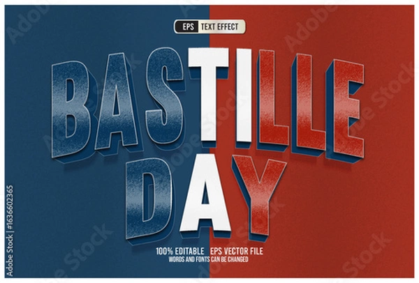 Obraz TEXT EFFECT BASTILLE DAY