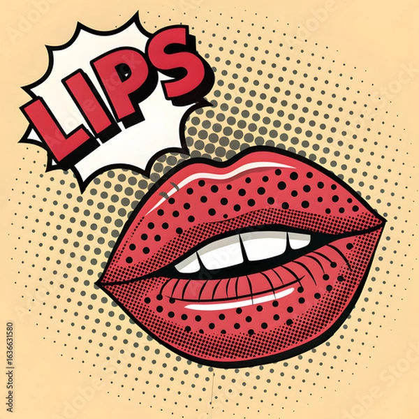 Obraz vector illustration of lips