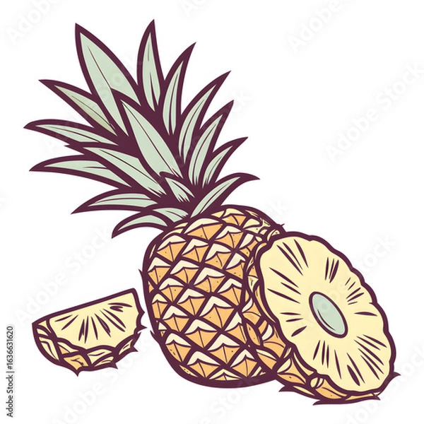 Obraz illustration of pineapple