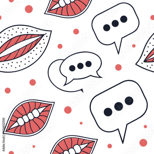 Obraz vector seamless pattern with funny cartoon birds