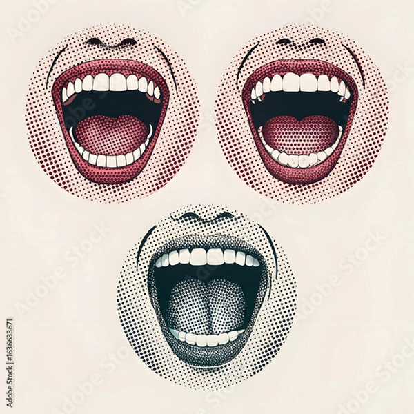 Obraz vector illustration of an abstract face
