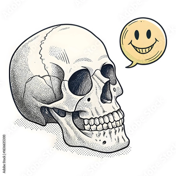 Obraz vector illustration of a skull