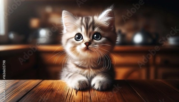 Obraz cat on the table