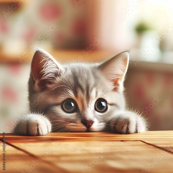 Obraz cat on a table