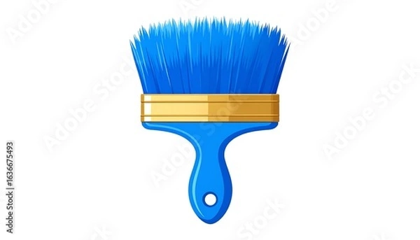Obraz Blue paintbrush illustration