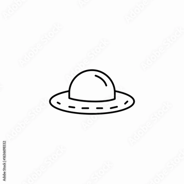 Fototapeta flying saucer ufo icon sign vector