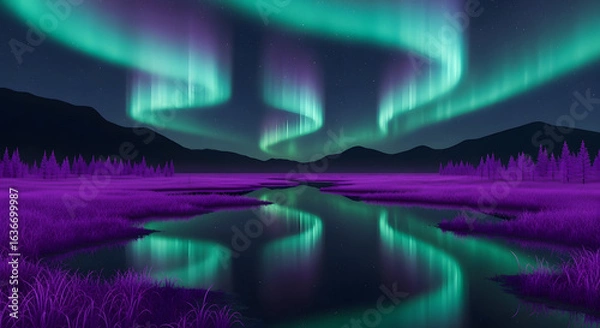 Obraz blue water reflection