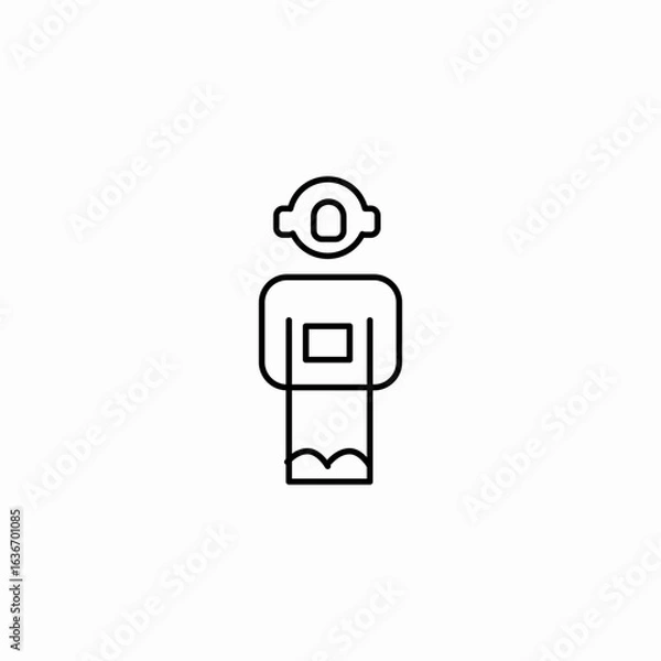 Fototapeta space astronaut suit icon sign vector