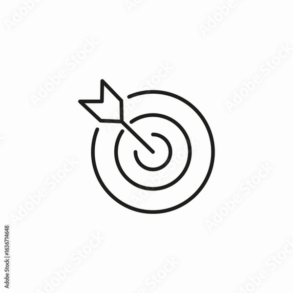 Obraz target with arrow icon sign vector
