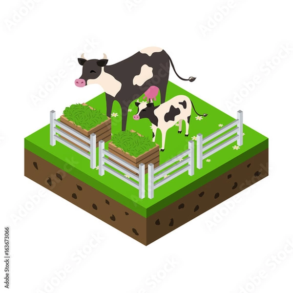 Obraz farm isometric icon