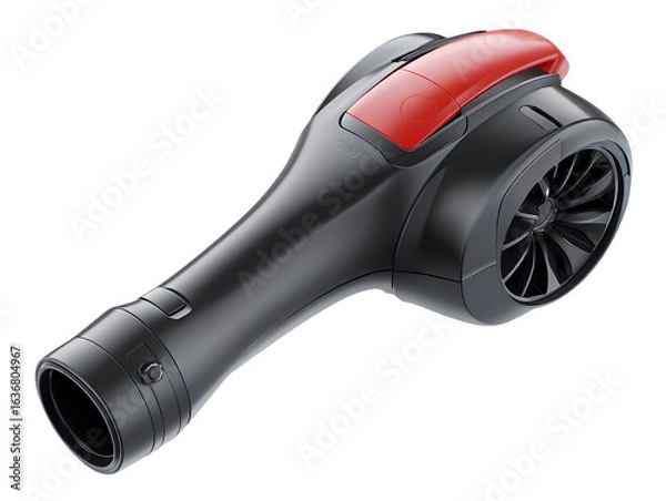 Obraz  Modern electric leaf blower side view isolated on transparent background