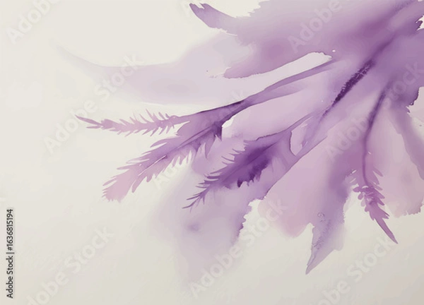 Fototapeta Fragile and intimate watercolor piece