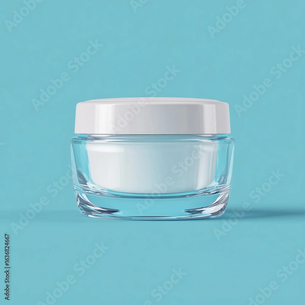 Fototapeta Editable skincare container on customizable background