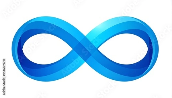 Obraz Blue infinity symbol, abstract design