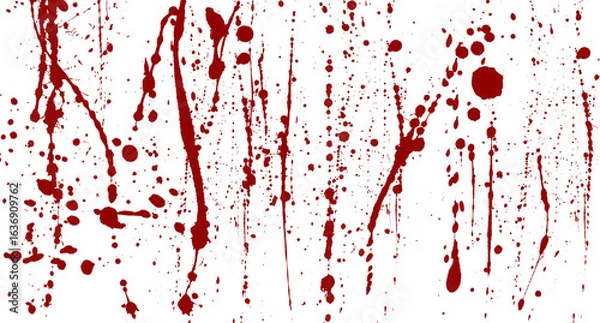 Obraz blood splatter on transparent background
