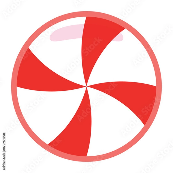 Obraz Peppermint candy swirl pattern. Vector