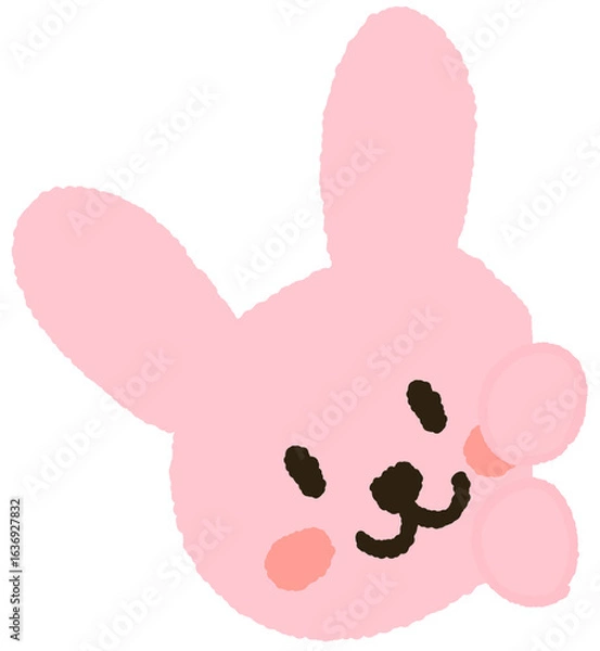 Obraz Peeking bunny Character ; 빼꼼