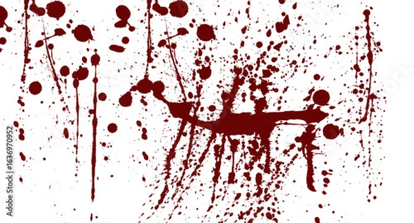 Obraz blood splatter on transparent background