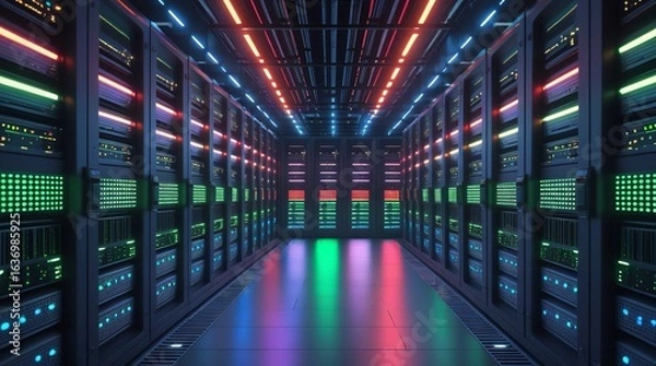 Fototapeta data center network